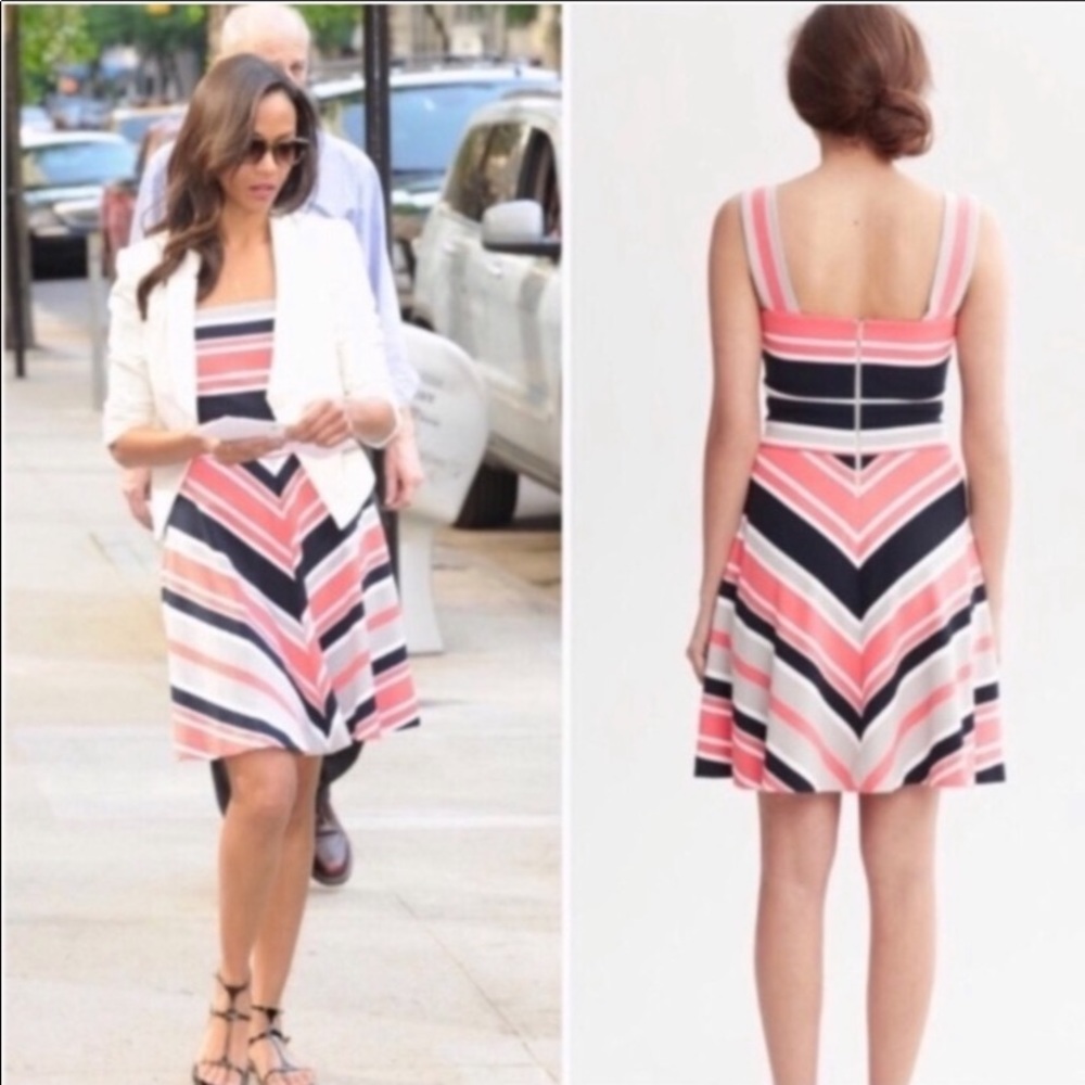 Milly for Banana Republic striped knit dress